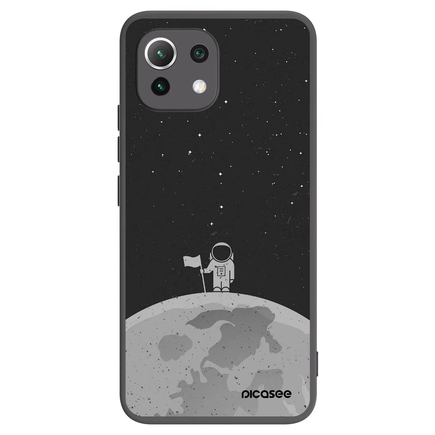 Picasee crna silikonska maskica za Xiaomi 11 Lite 5G NE - Astronaut