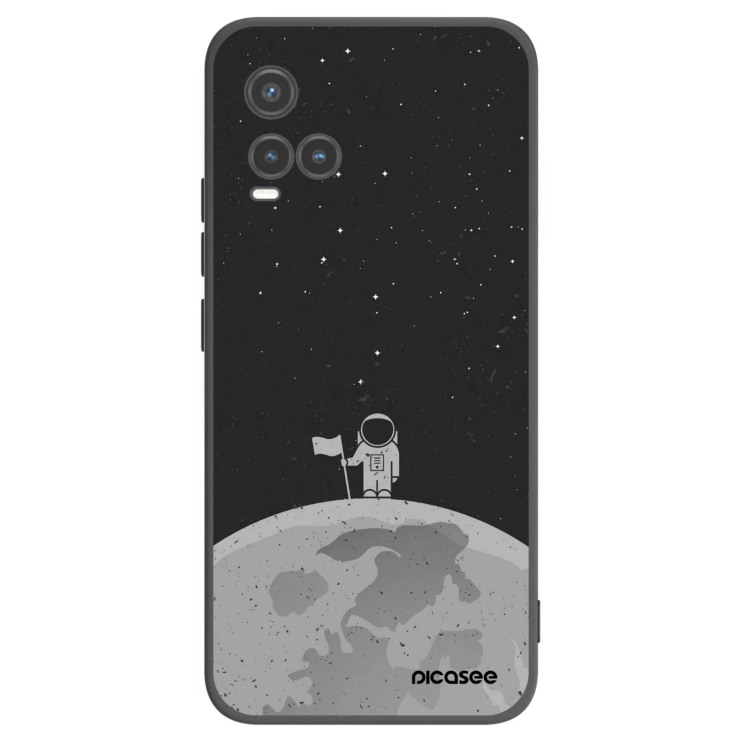 Picasee crna silikonska maskica za Vivo Y33s - Astronaut