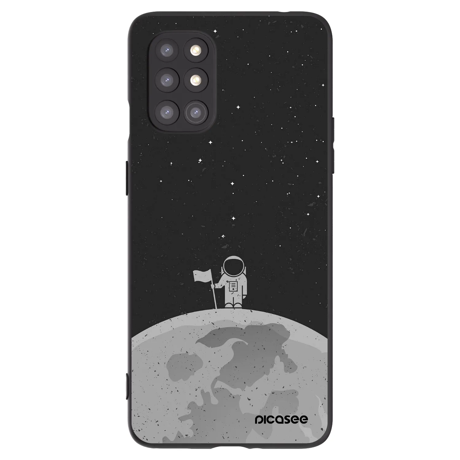 Picasee crna silikonska maskica za OnePlus 8T - Astronaut