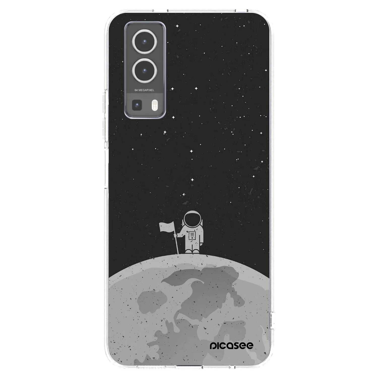 Picasee silikonska prozirna maskica za Vivo Y72 5G - Astronaut