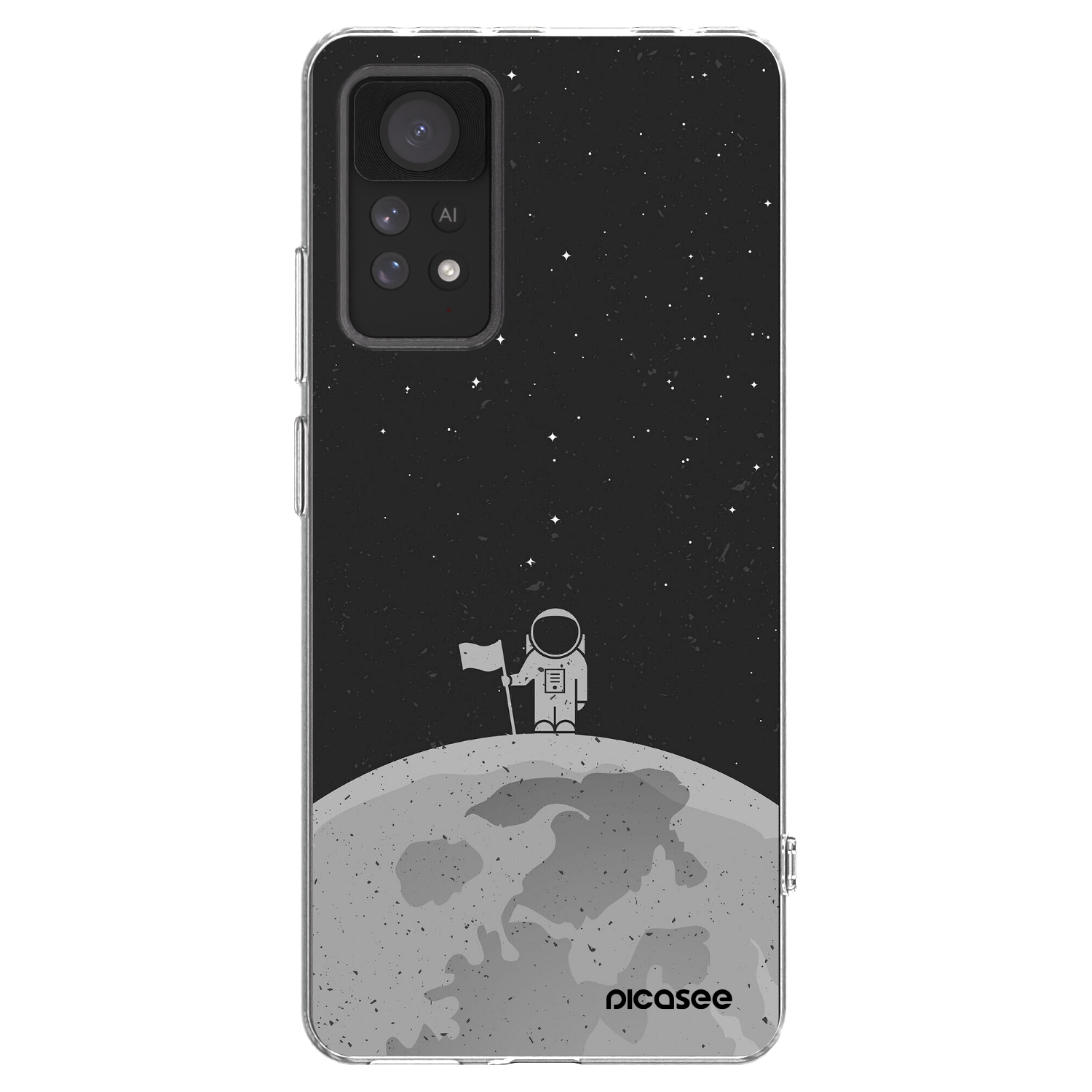 Picasee silikonska prozirna maskica za Xiaomi Redmi Note 11 Pro - Astronaut