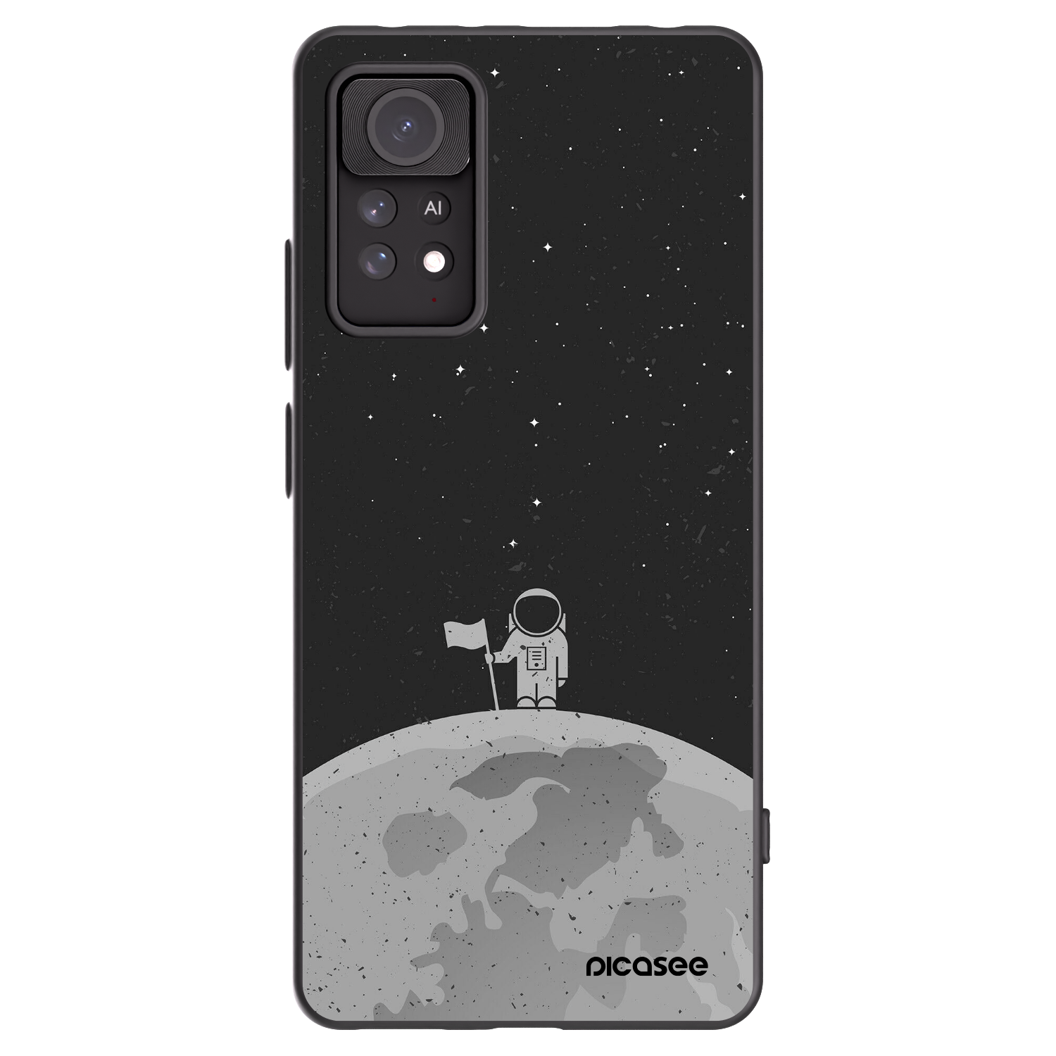 Picasee crna silikonska maskica za Xiaomi Redmi Note 11 Pro 5G - Astronaut