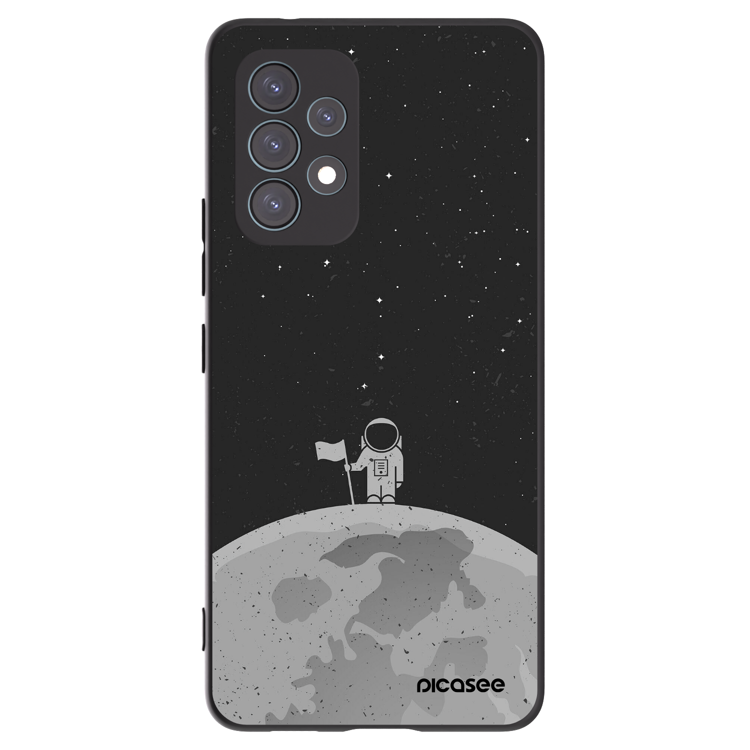 Picasee crna silikonska maskica za Samsung Galaxy A53 5G A536 - Astronaut