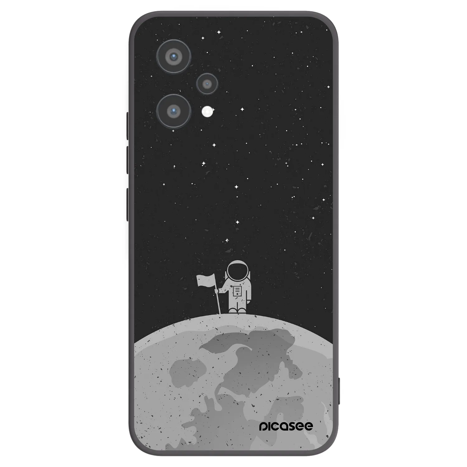 Picasee crna silikonska maskica za Realme 9 Pro 5G - Astronaut