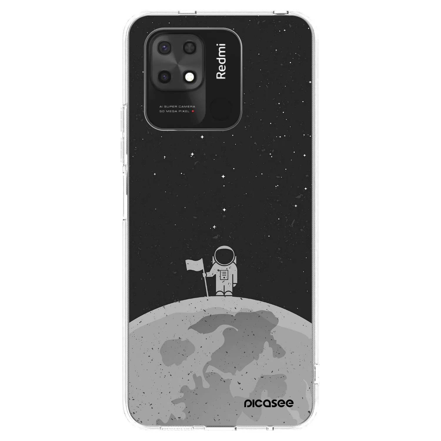 Picasee silikonska prozirna maskica za Xiaomi Redmi 10C - Astronaut