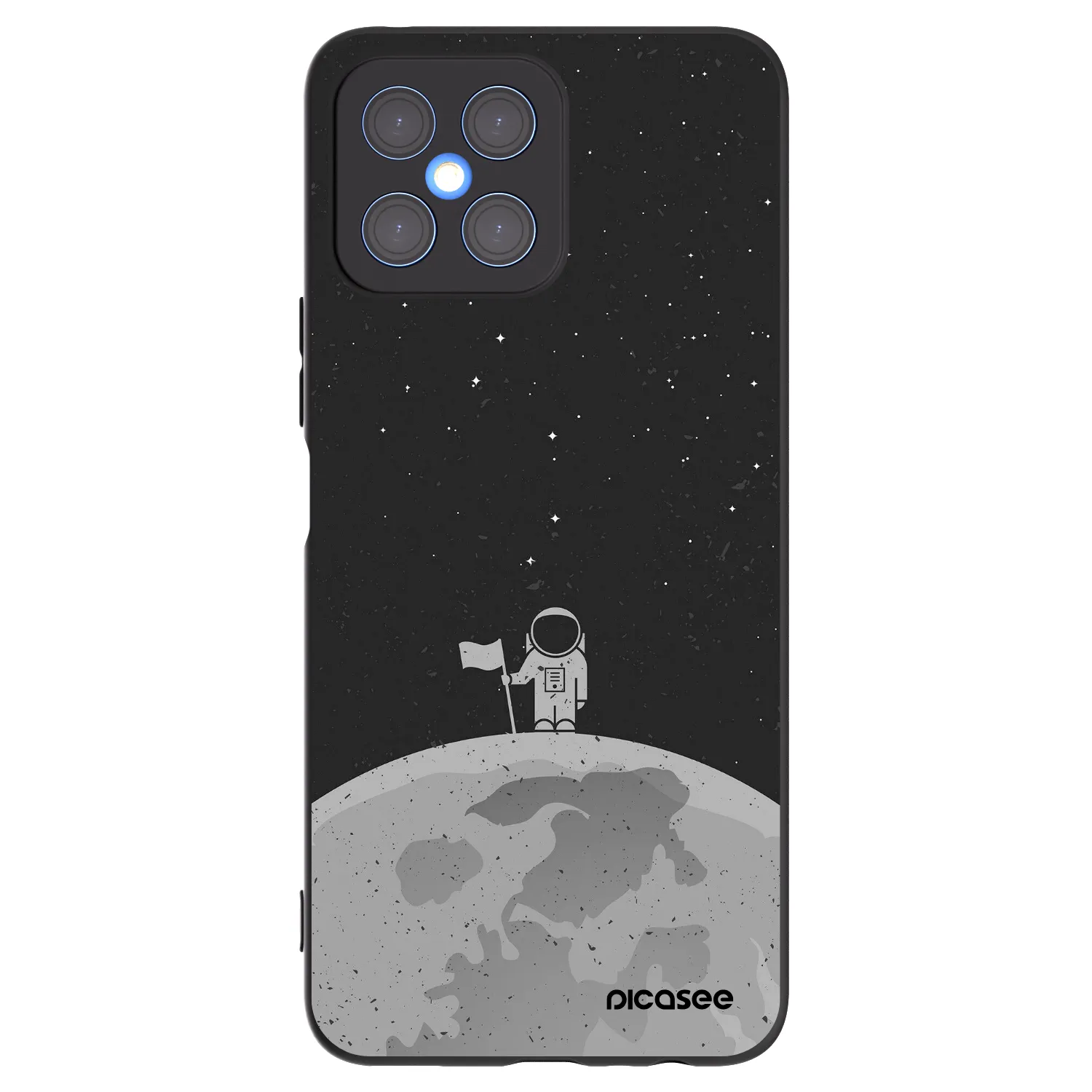 Picasee crna silikonska maskica za Honor X8 4G - Astronaut