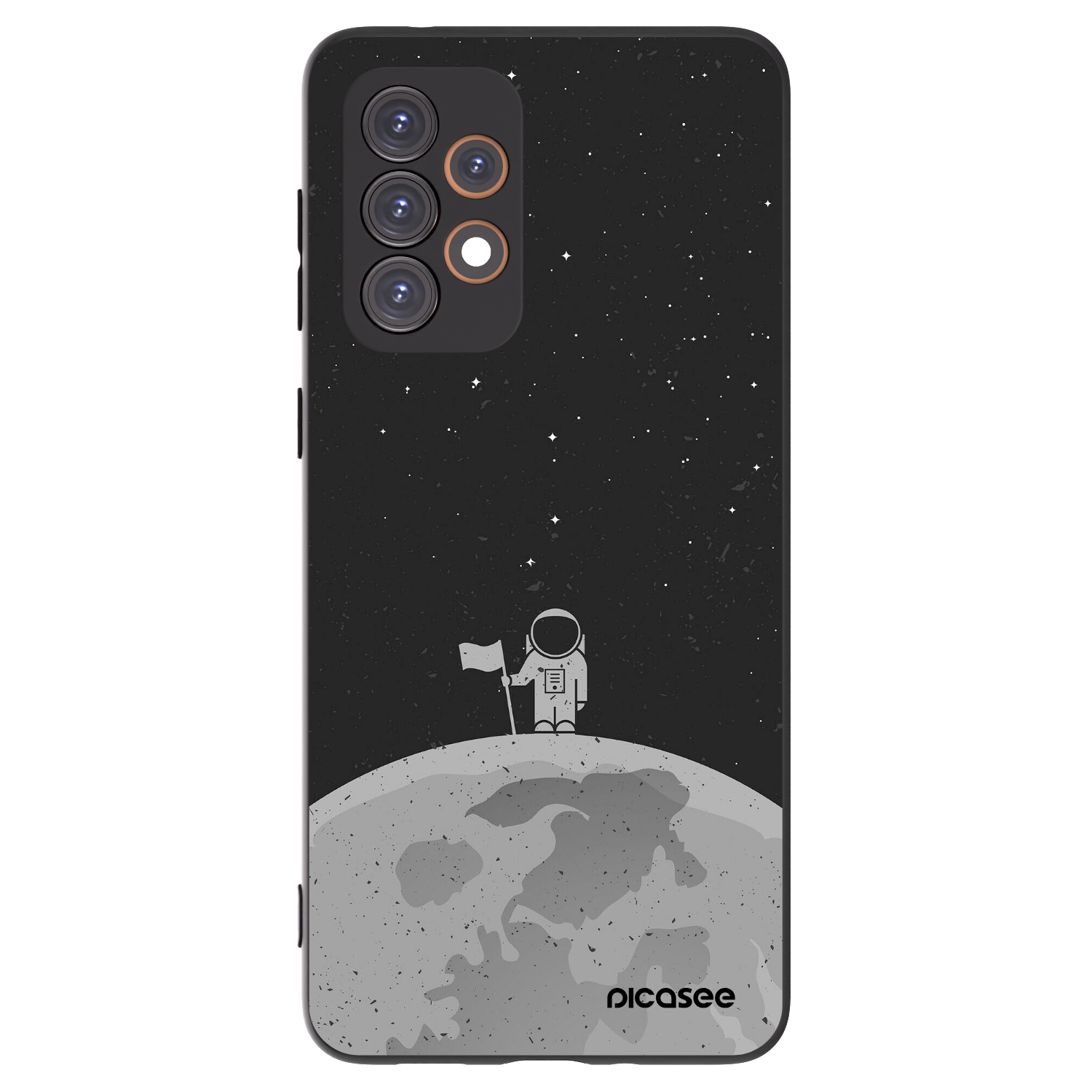 Picasee crna silikonska maskica za Samsung Galaxy A33 5G A336 - Astronaut