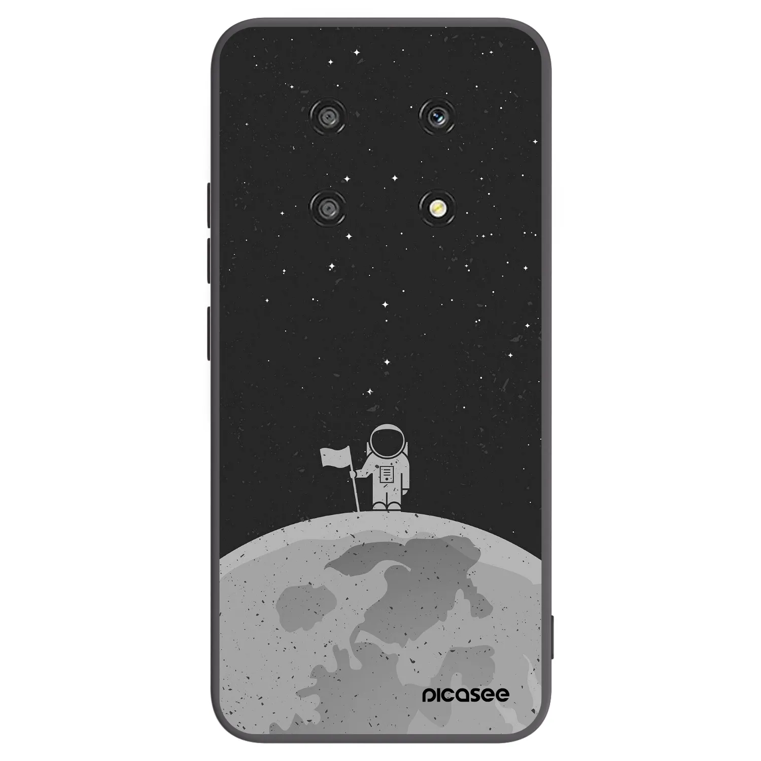 Picasee crna silikonska maskica za Honor Magic4 Lite 5G - Astronaut