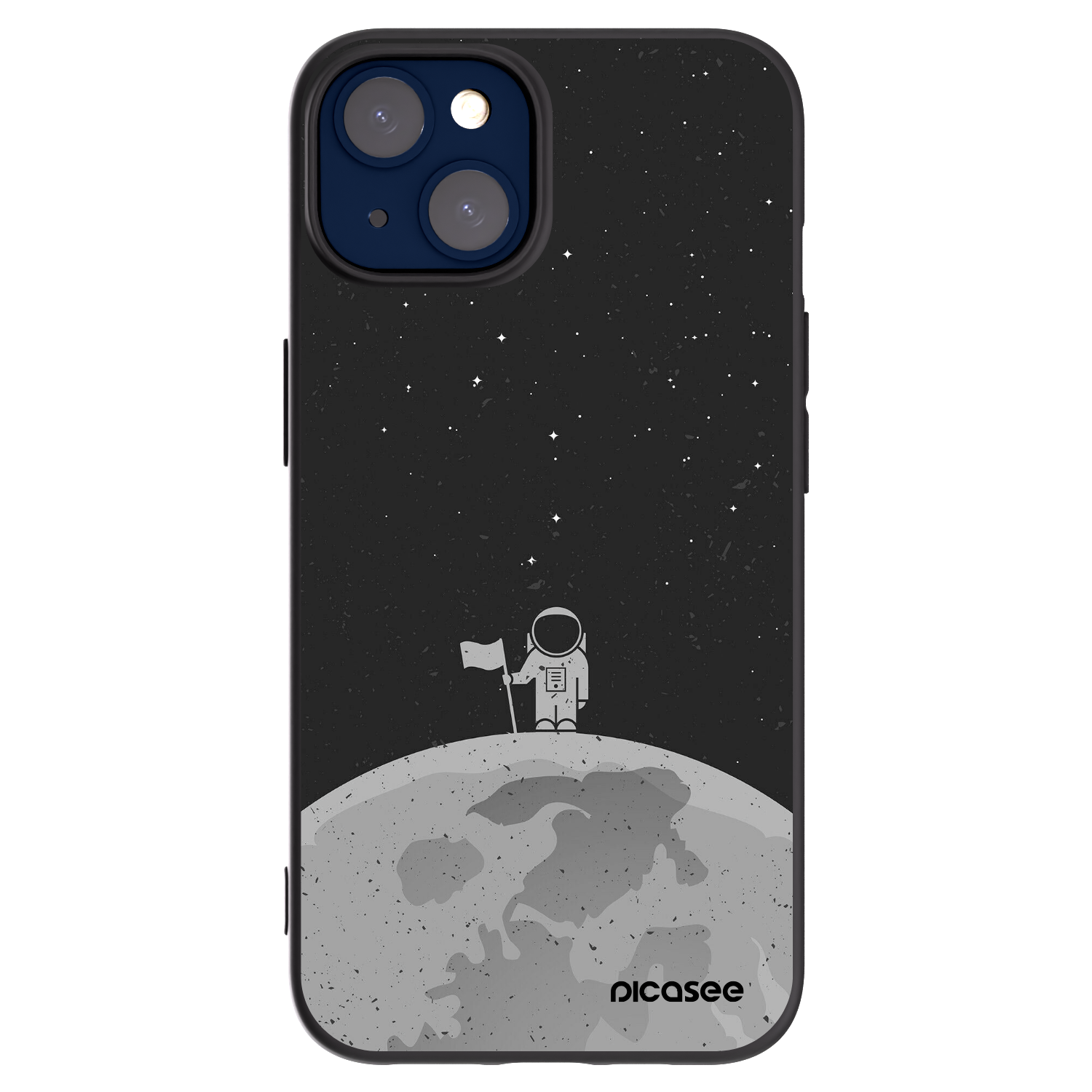 Picasee crna silikonska maskica za Apple iPhone 14 - Astronaut