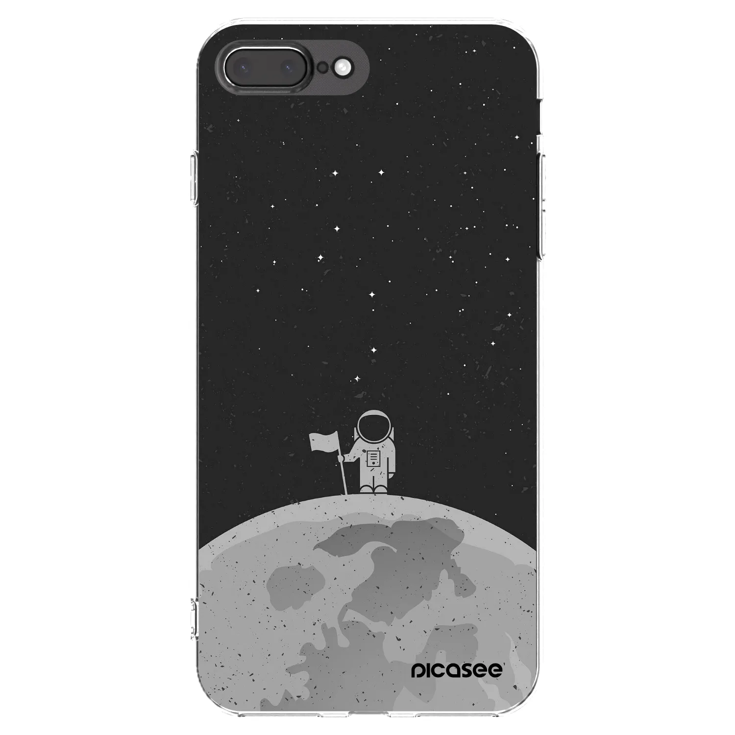 Picasee silikonska prozirna maskica za Apple iPhone 8 Plus - Astronaut