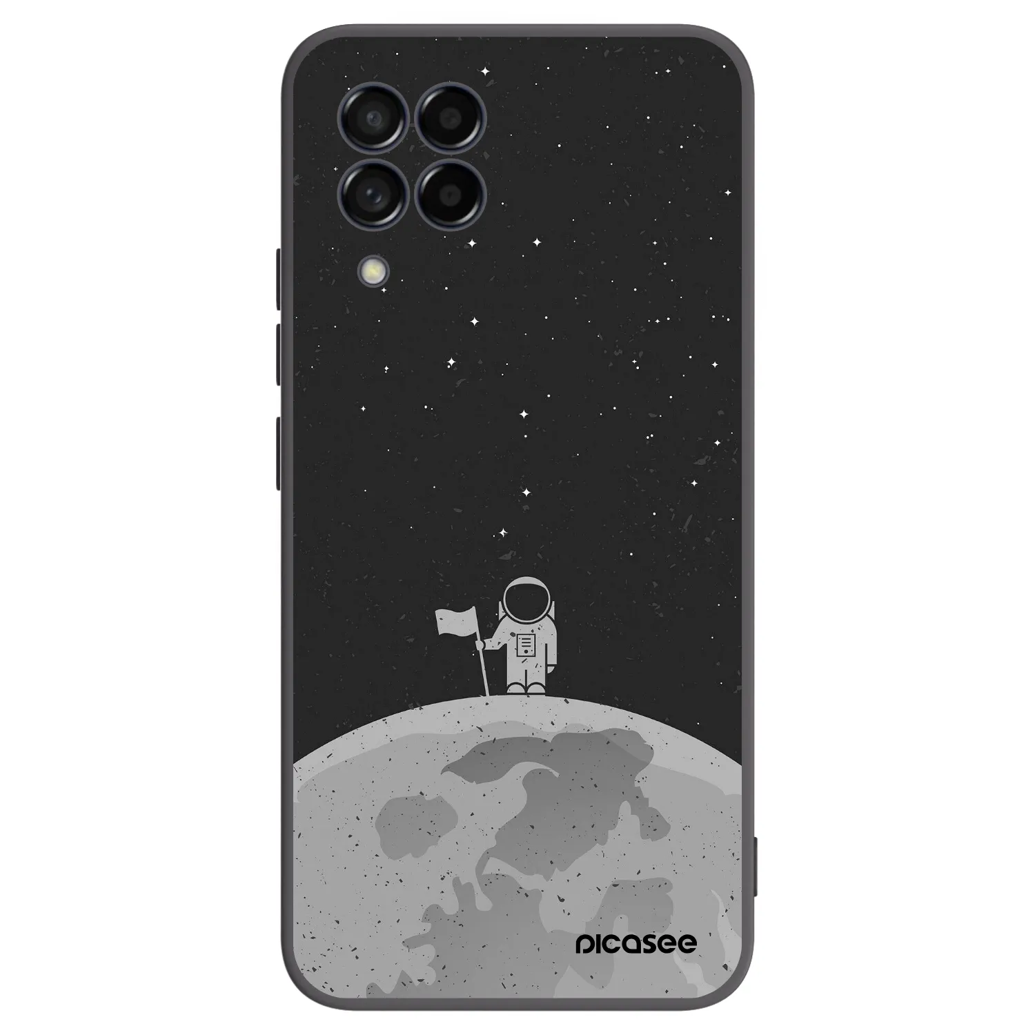 Picasee crna silikonska maskica za Samsung Galaxy M53 5G - Astronaut