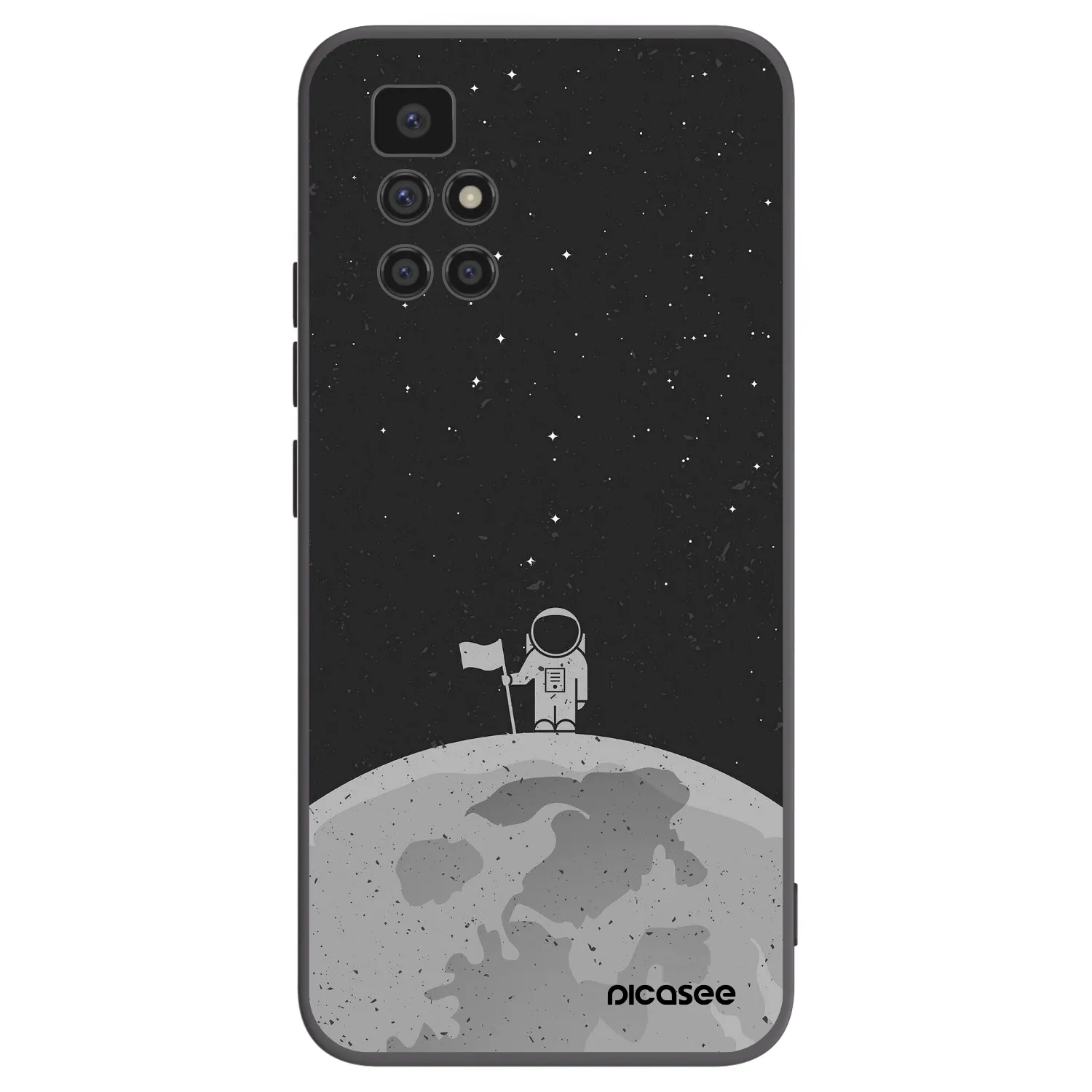 Picasee crna silikonska maskica za Xiaomi Redmi 10 (2022) - Astronaut