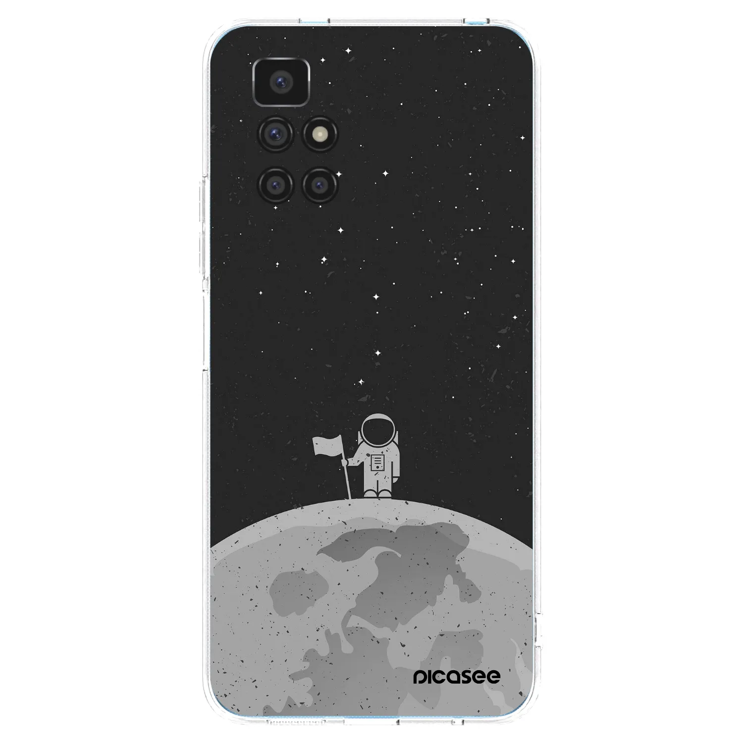 Picasee silikonska prozirna maskica za Xiaomi Redmi 10 (2022) - Astronaut