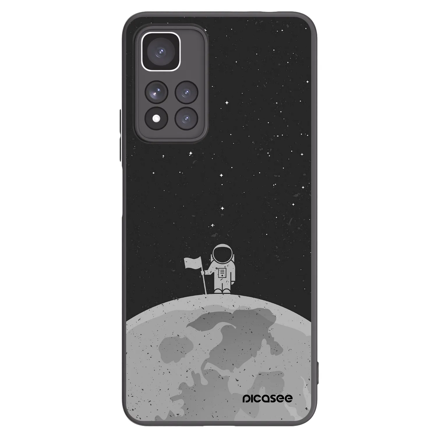 Picasee crna silikonska maskica za Xiaomi Redmi Note 11 Pro+ 5G - Astronaut