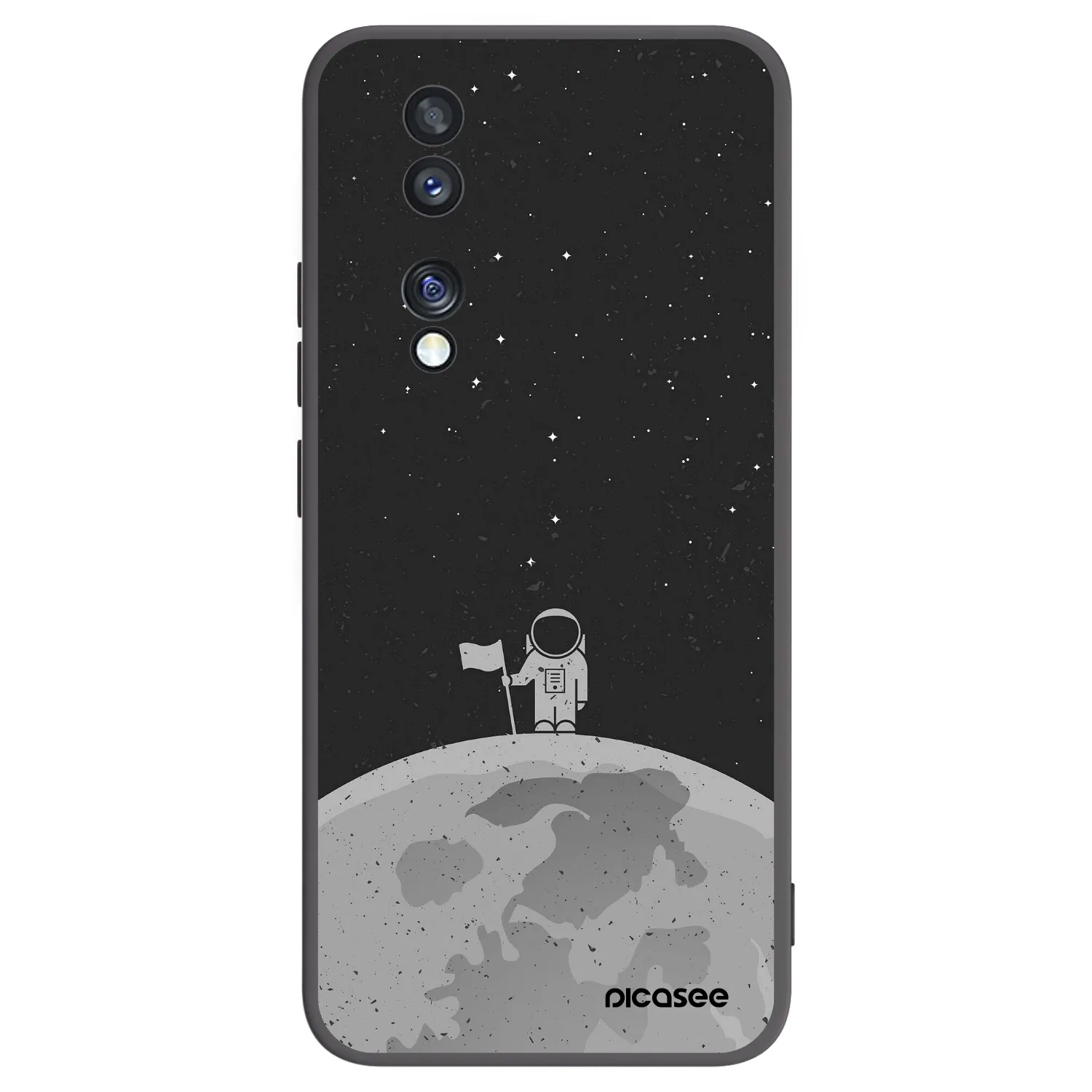 Picasee crna silikonska maskica za Honor 70 - Astronaut
