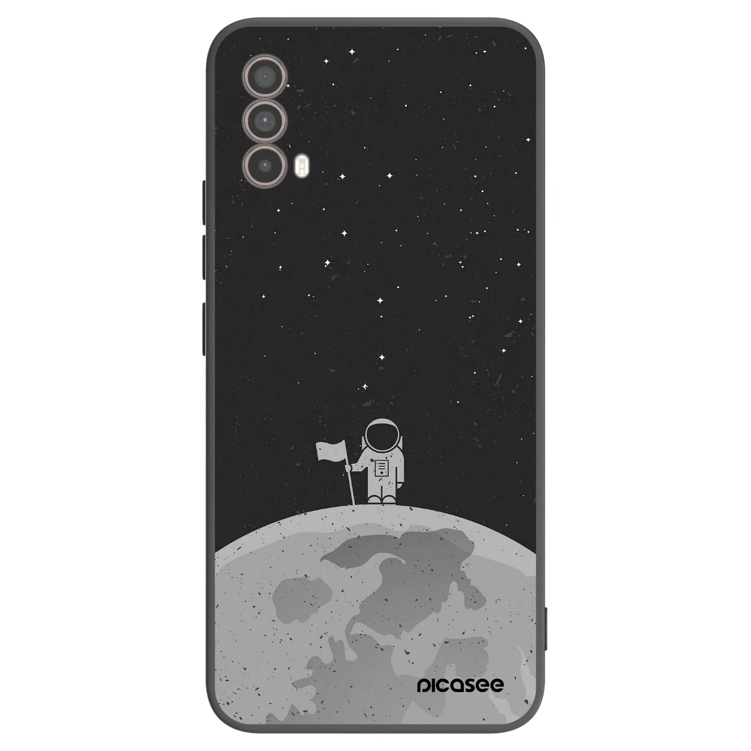 Picasee crna silikonska maskica za Motorola Moto E40 - Astronaut
