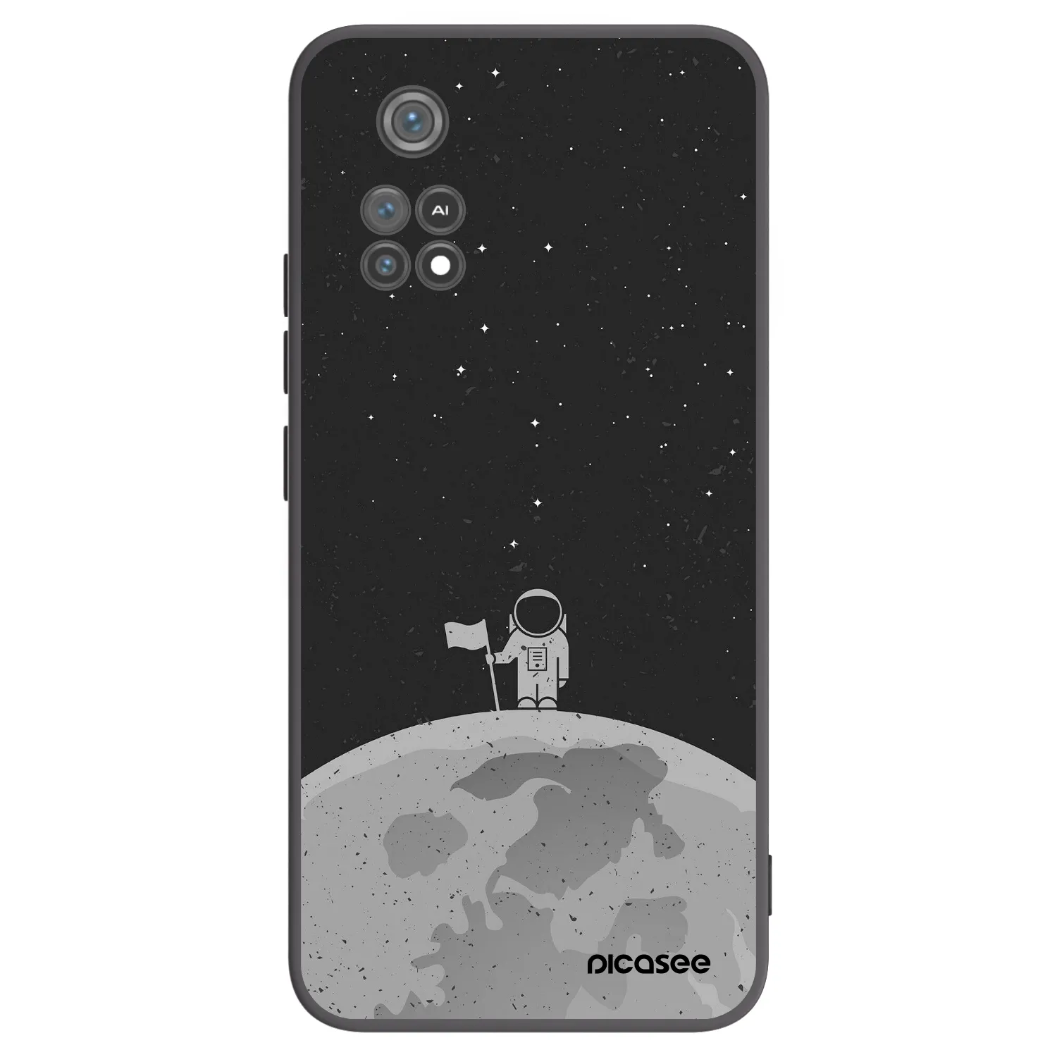 Picasee crna silikonska maskica za Xiaomi Poco M4 Pro - Astronaut