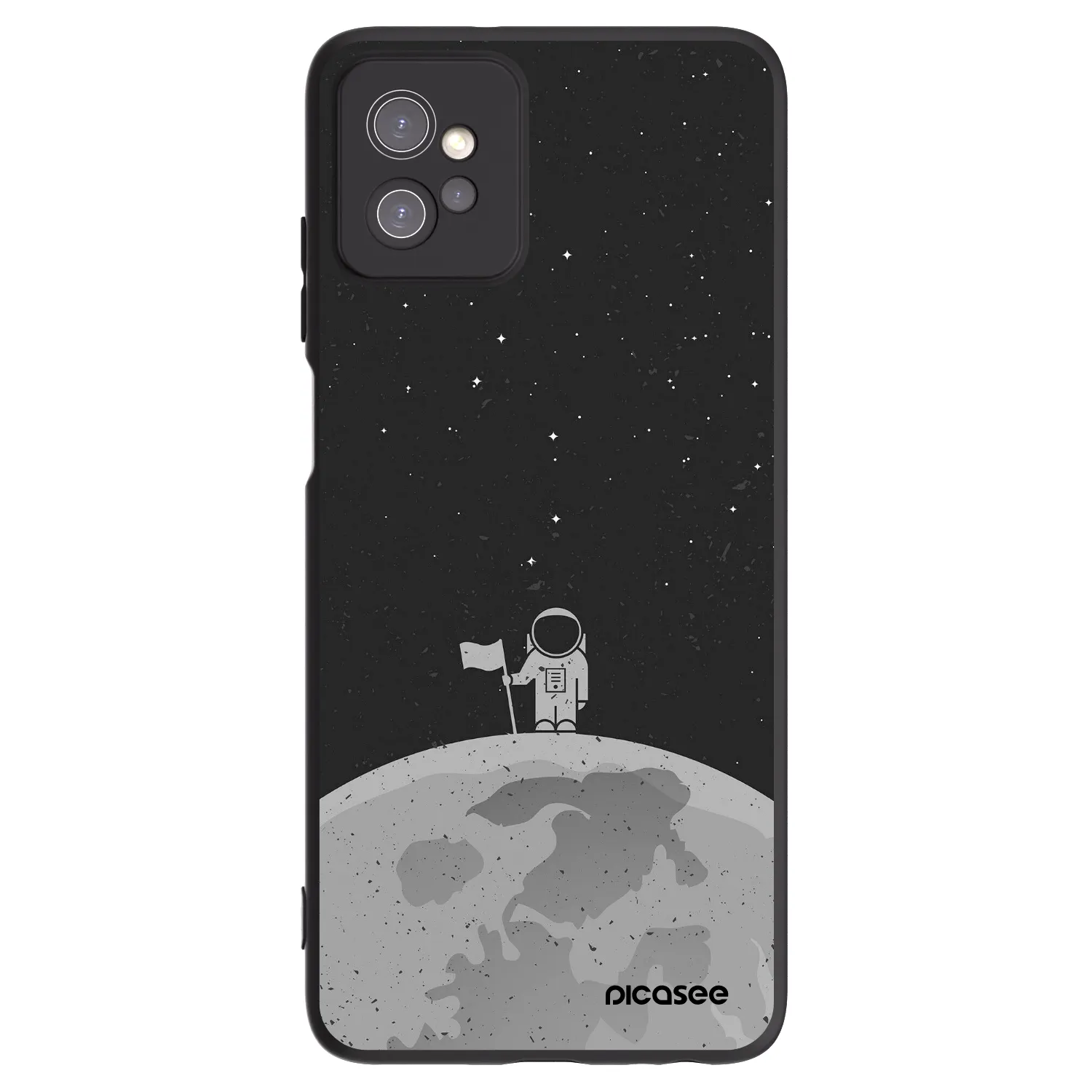 Picasee crna silikonska maskica za Motorola Moto G32 - Astronaut