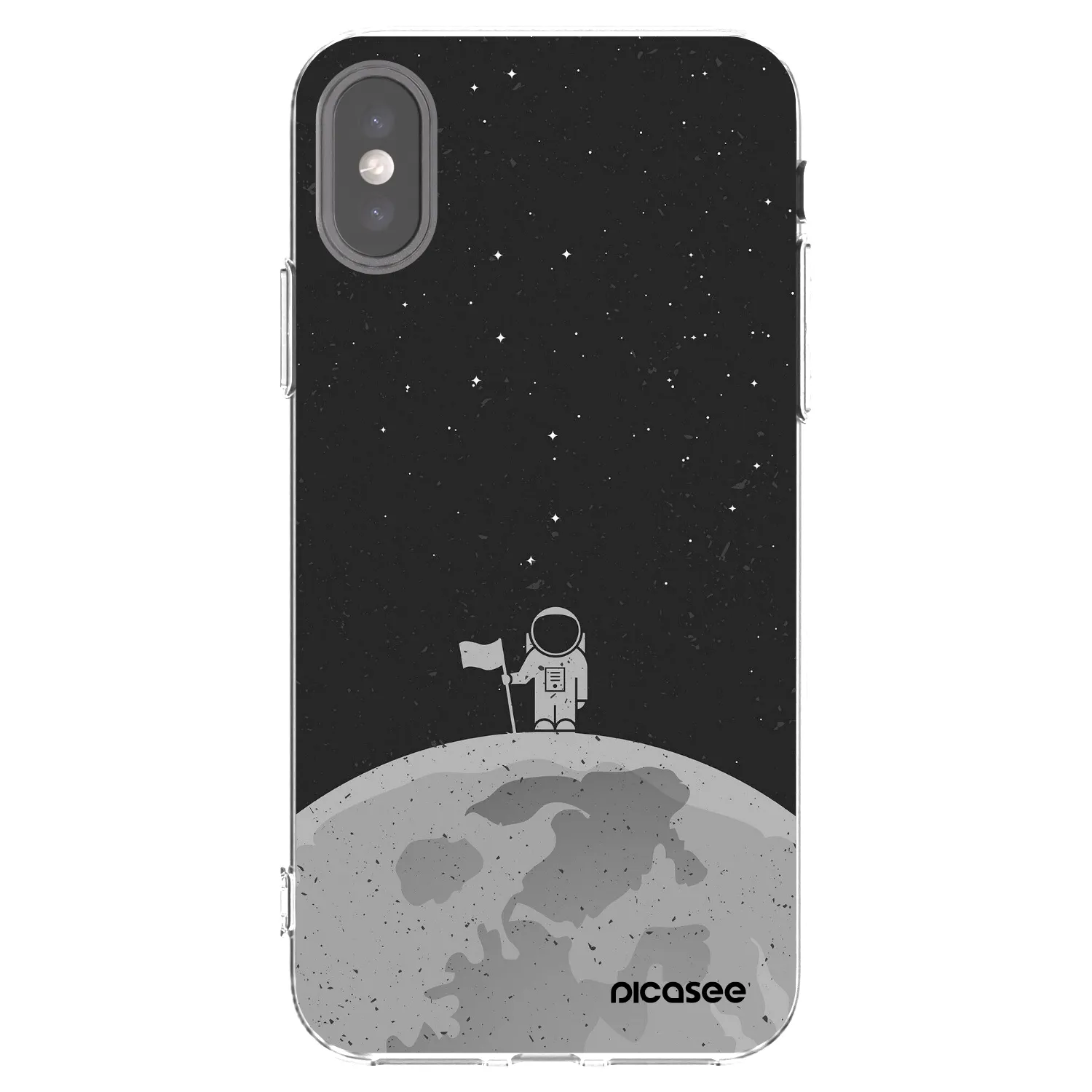 Picasee silikonska prozirna maskica za Apple iPhone X/XS - Astronaut