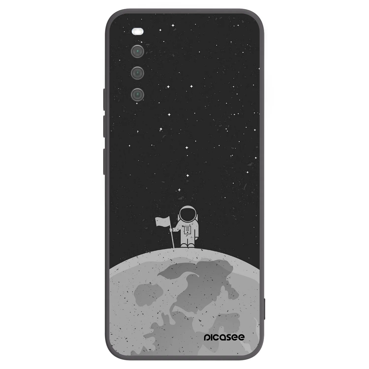 Picasee crna silikonska maskica za Sony Xperia 10 III - Astronaut