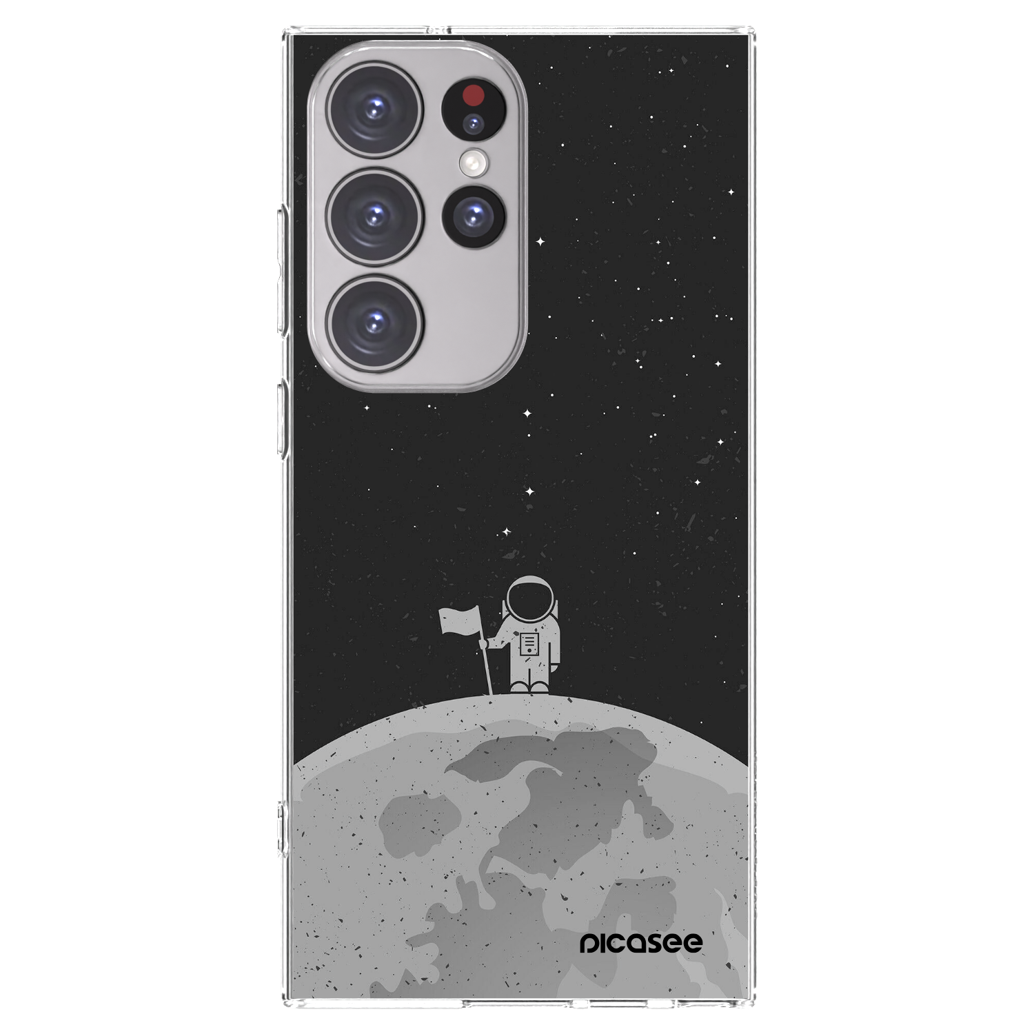 Picasee silikonska prozirna maskica za Samsung Galaxy S23 Ultra 5G - Astronaut