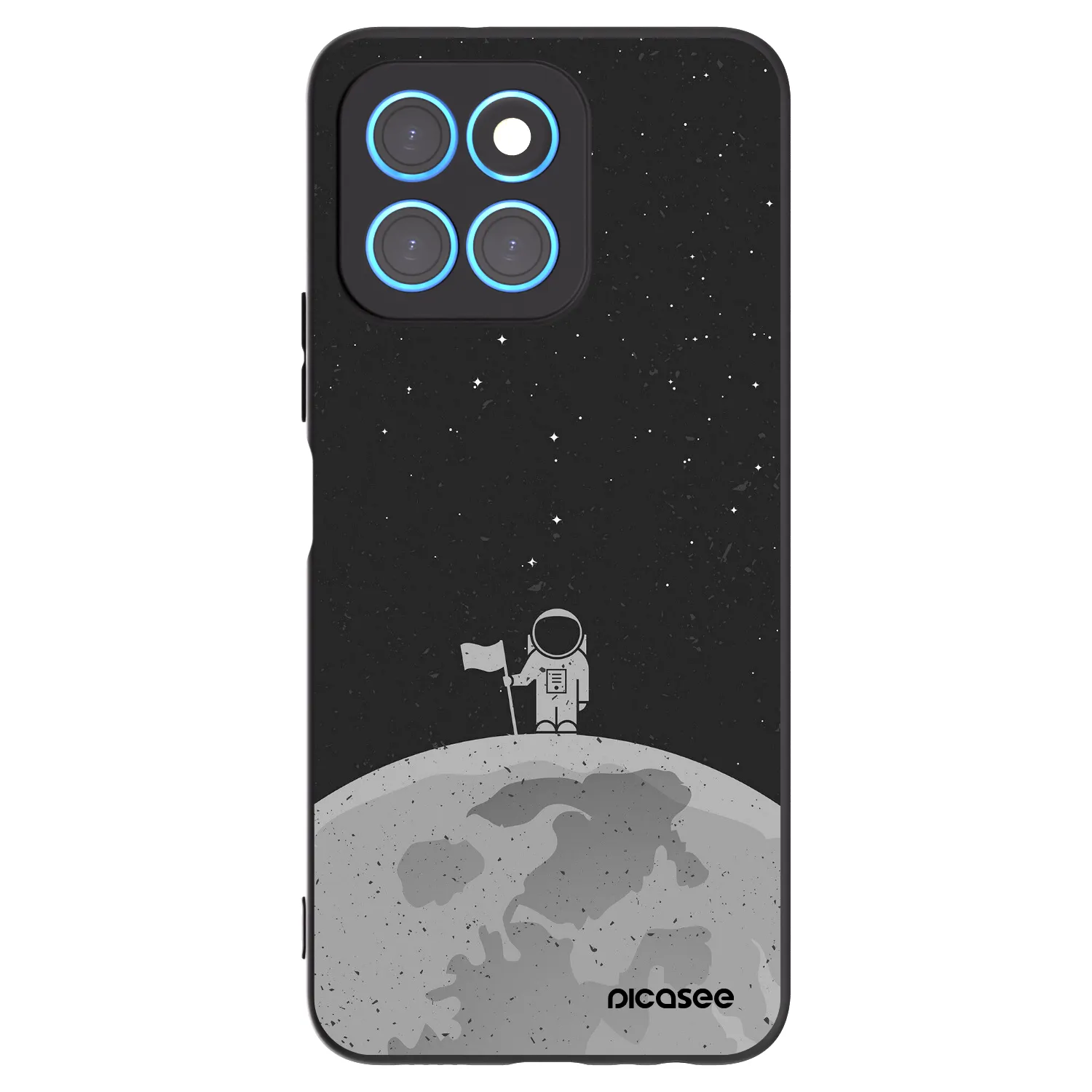 Picasee crna silikonska maskica za Honor X6 - Astronaut