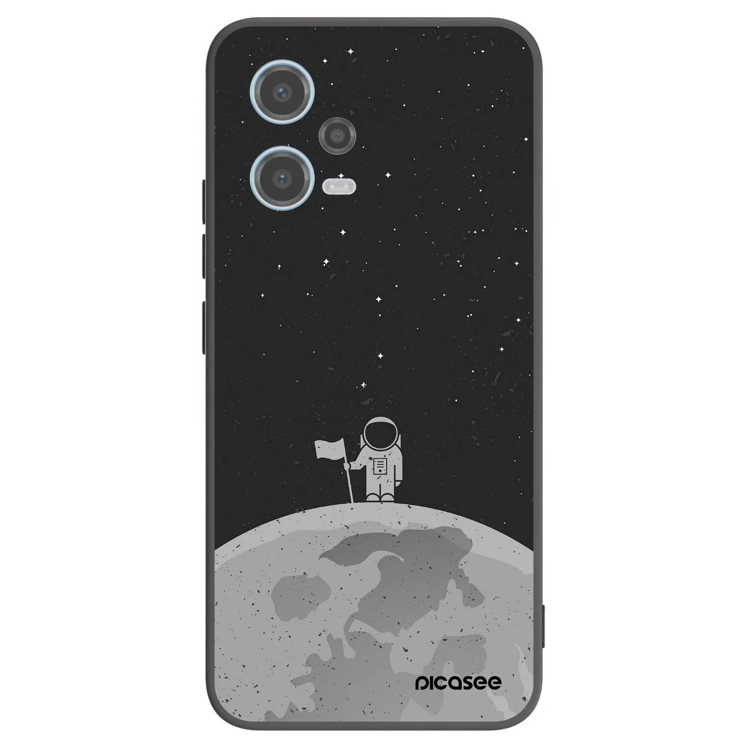Picasee crna silikonska maskica za Xiaomi Redmi Note 12 5G - Astronaut