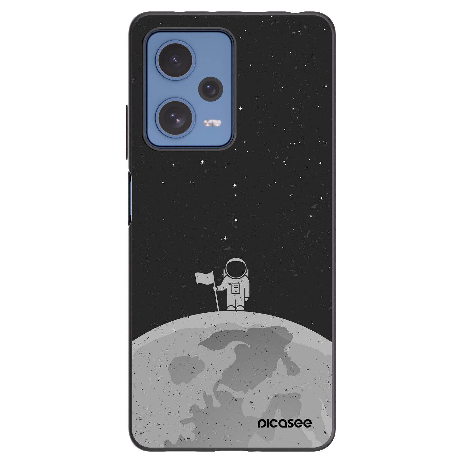 Picasee crna silikonska maskica za Xiaomi Redmi Note 12 Pro 5G - Astronaut