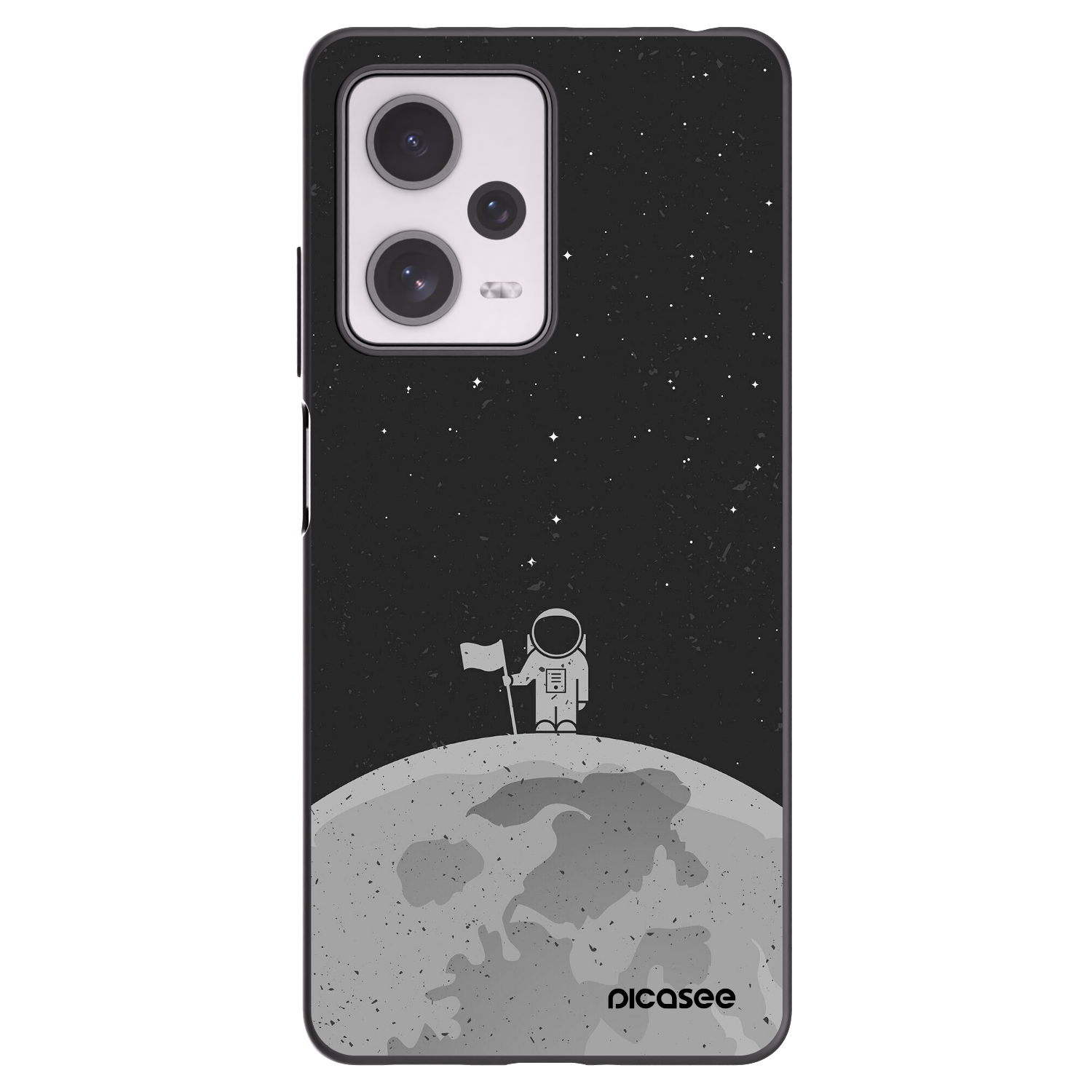 Picasee crna silikonska maskica za Xiaomi Redmi Note 12 Pro+ 5G - Astronaut
