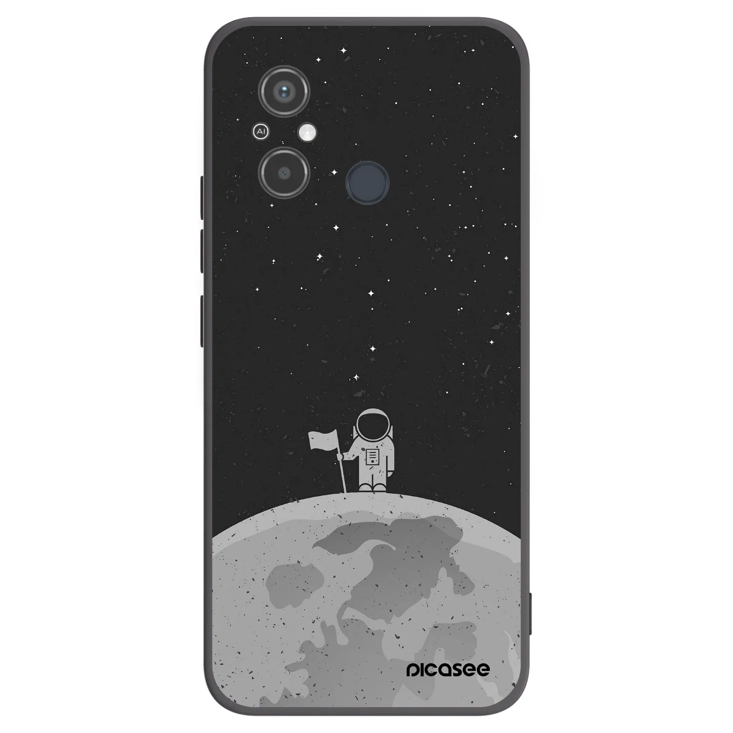 Picasee crna silikonska maskica za Xiaomi Redmi 12C - Astronaut