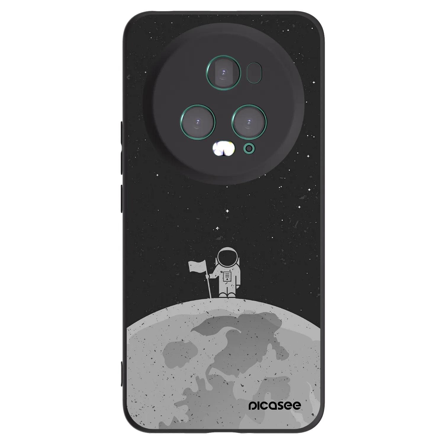 Picasee crna silikonska maskica za Honor Magic5 Pro - Astronaut
