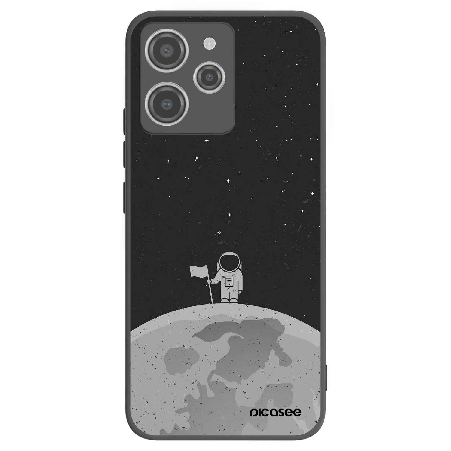 Picasee crna silikonska maskica za Xiaomi Redmi 12 4G - Astronaut