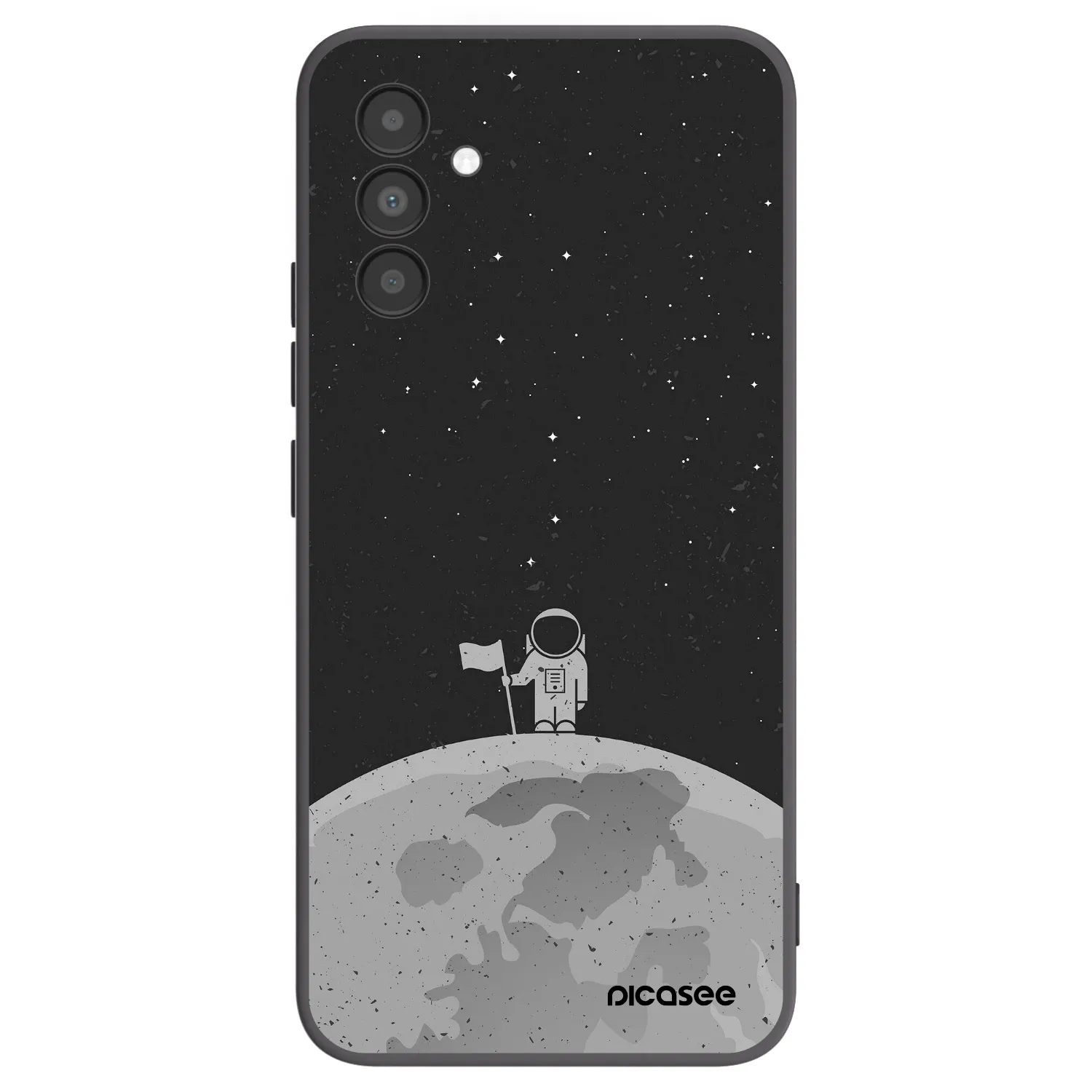 Picasee crna silikonska maskica za Samsung Galaxy A04s A047F - Astronaut