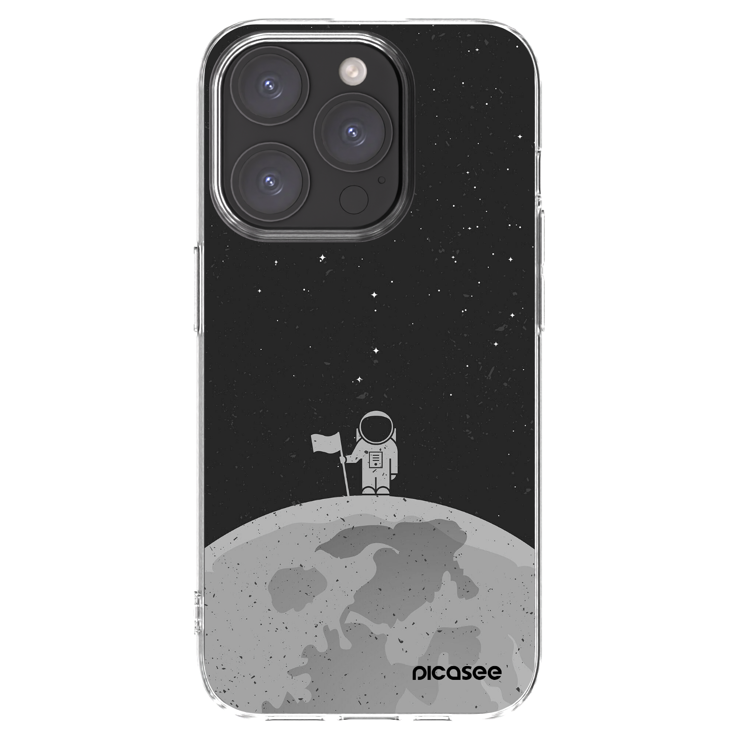 Picasee silikonska prozirna maskica za Apple iPhone 15 Pro - Astronaut