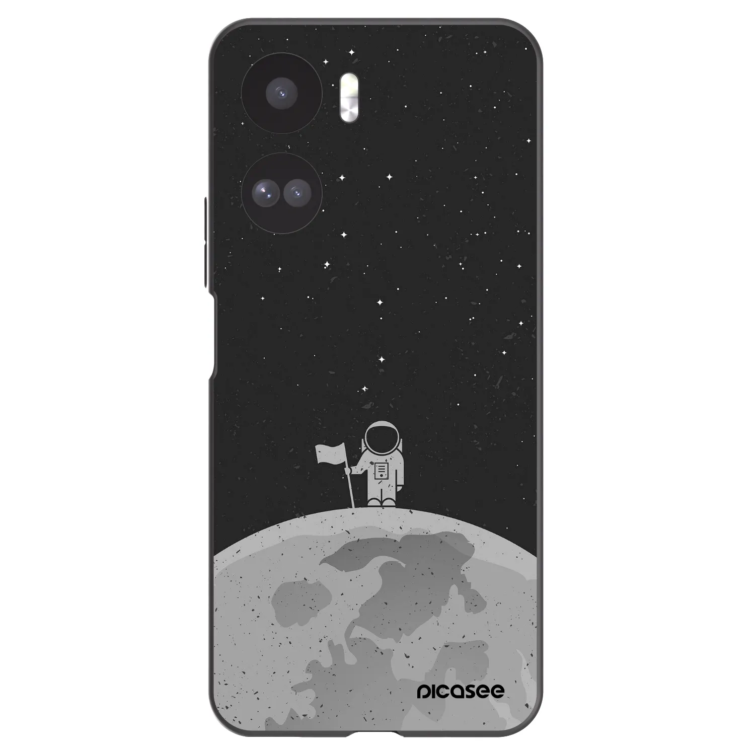 Picasee crna silikonska maskica za Honor 90 Lite 5G - Astronaut