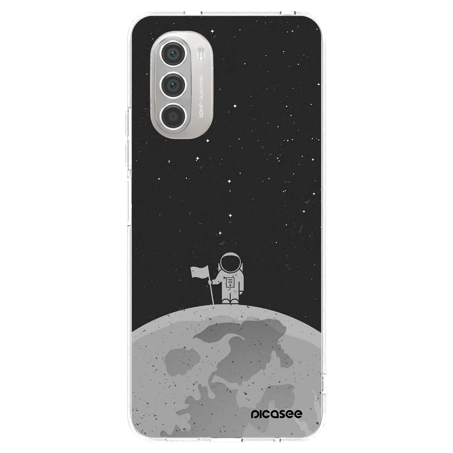Picasee silikonska prozirna maskica za Motorola Moto G51 - Astronaut