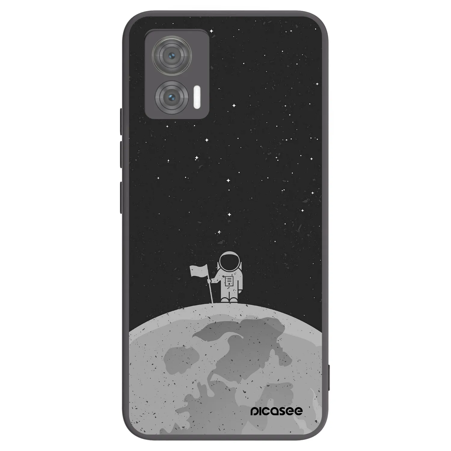 Picasee crna silikonska maskica za Motorola Edge 30 Neo - Astronaut