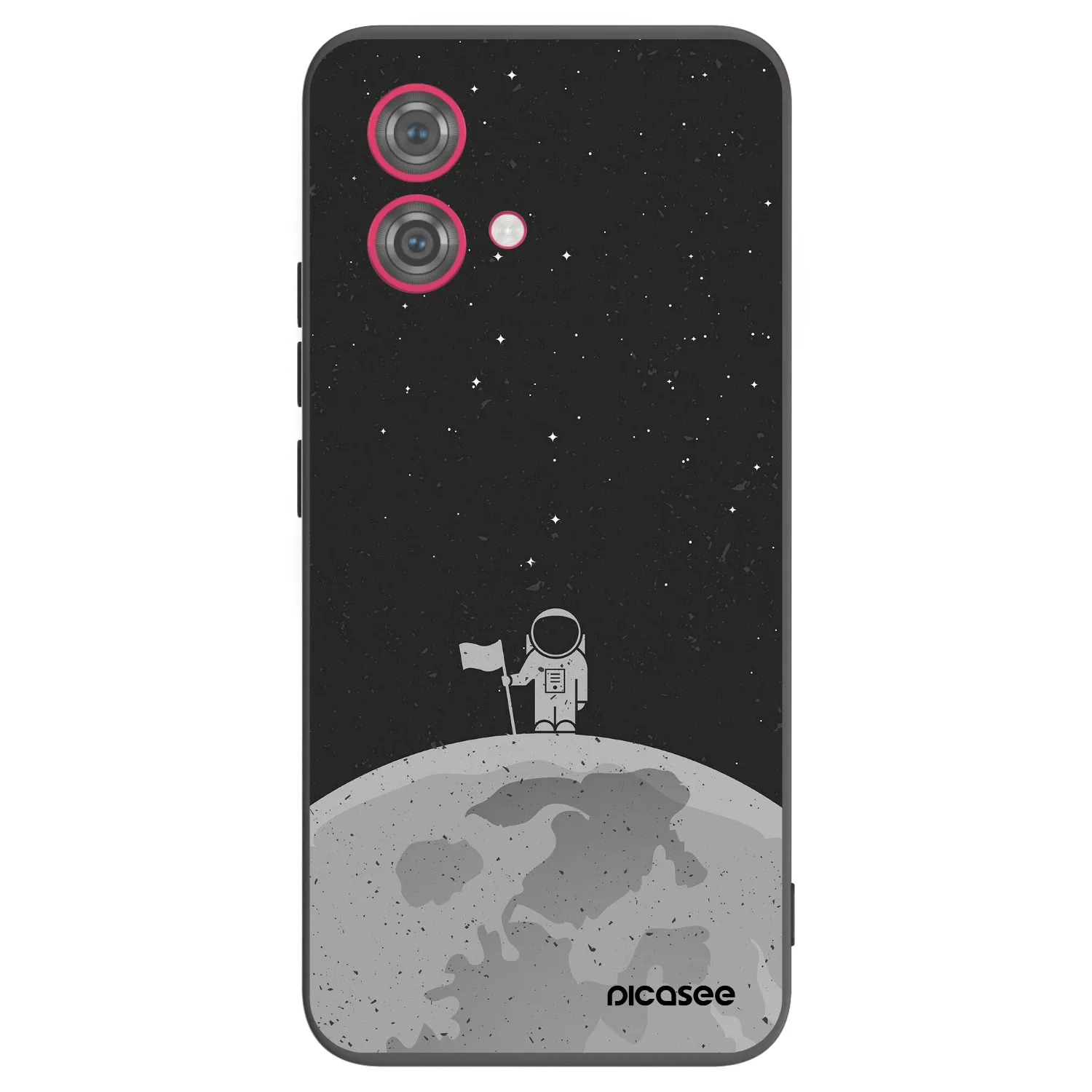Picasee crna silikonska maskica za Motorola Moto G84 5G - Astronaut