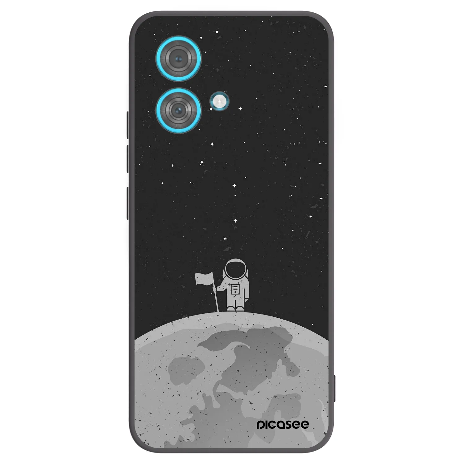 Picasee crna silikonska maskica za Motorola Edge 40 Neo - Astronaut