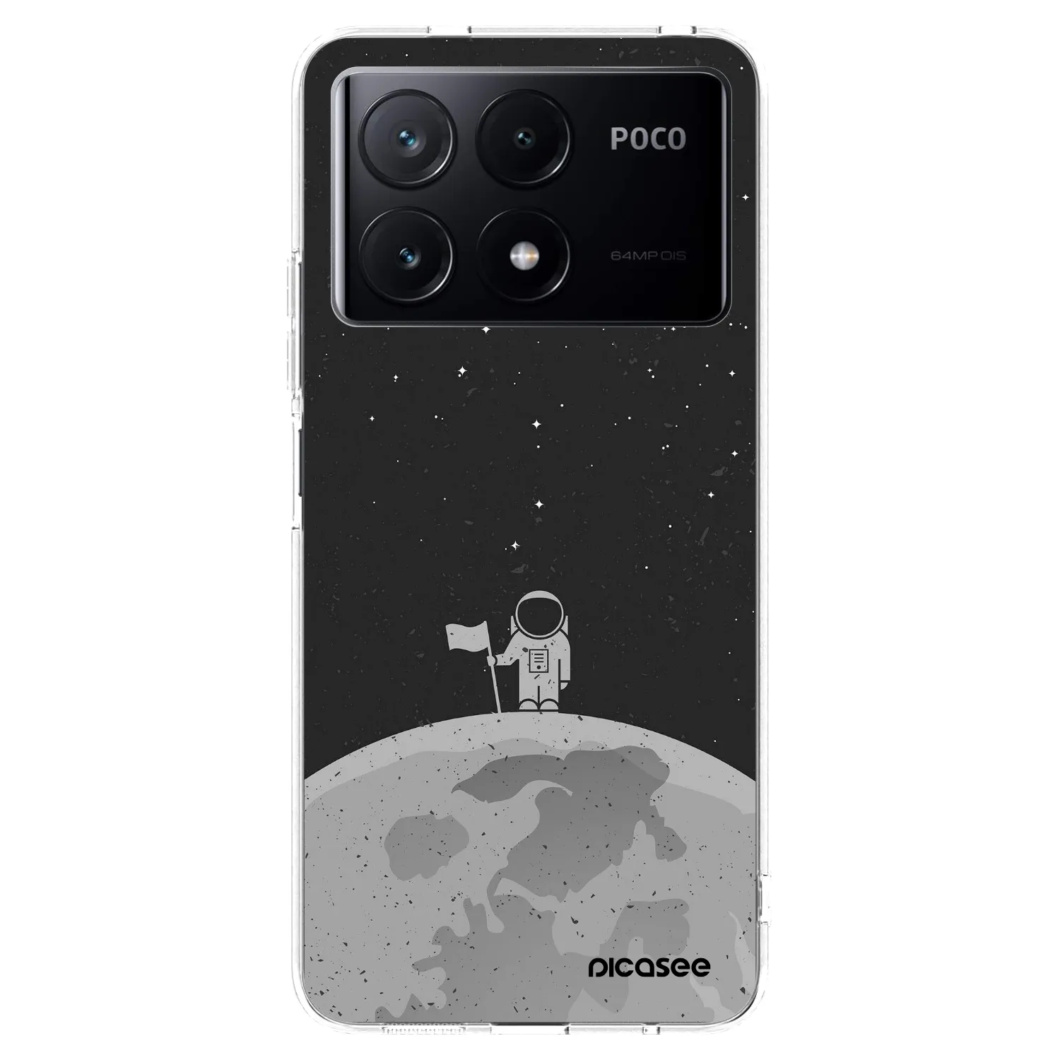 Picasee silikonska prozirna maskica za Xiaomi Poco X6 Pro - Astronaut