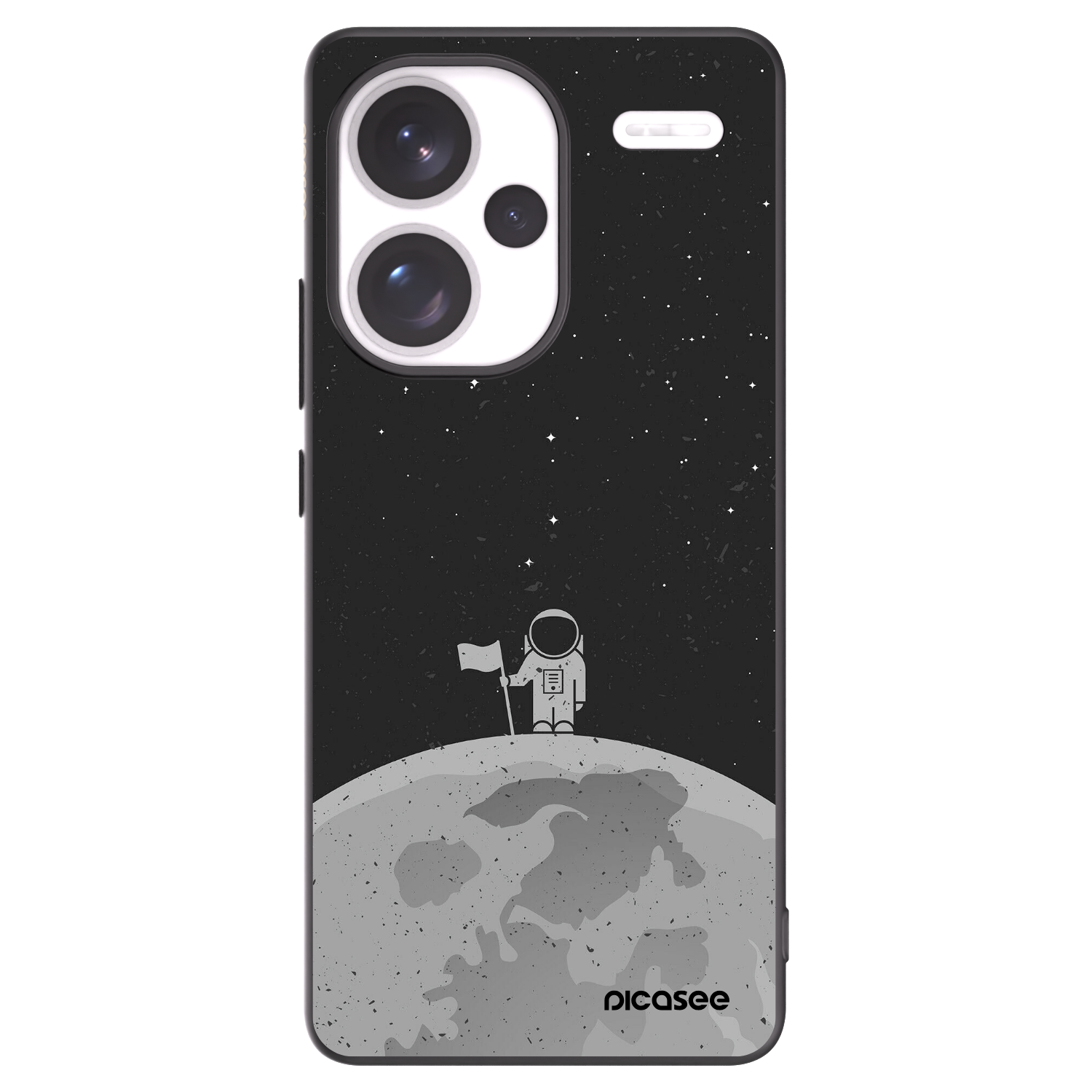 Picasee crna silikonska maskica za Xiaomi Redmi Note 13 Pro+ 5G - Astronaut