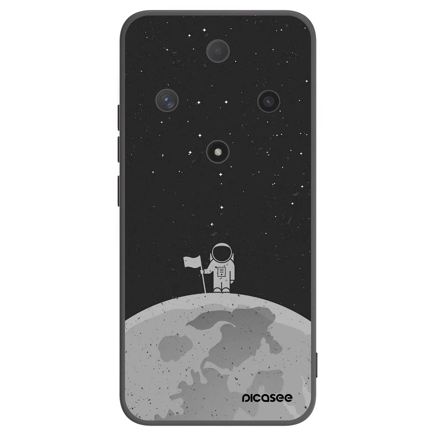 Picasee crna silikonska maskica za Honor Magic6 Lite 5G - Astronaut