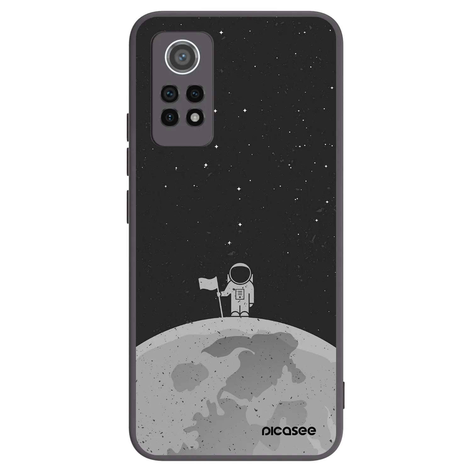 Picasee crna silikonska maskica za Xiaomi Redmi Note 12 Pro 4G - Astronaut