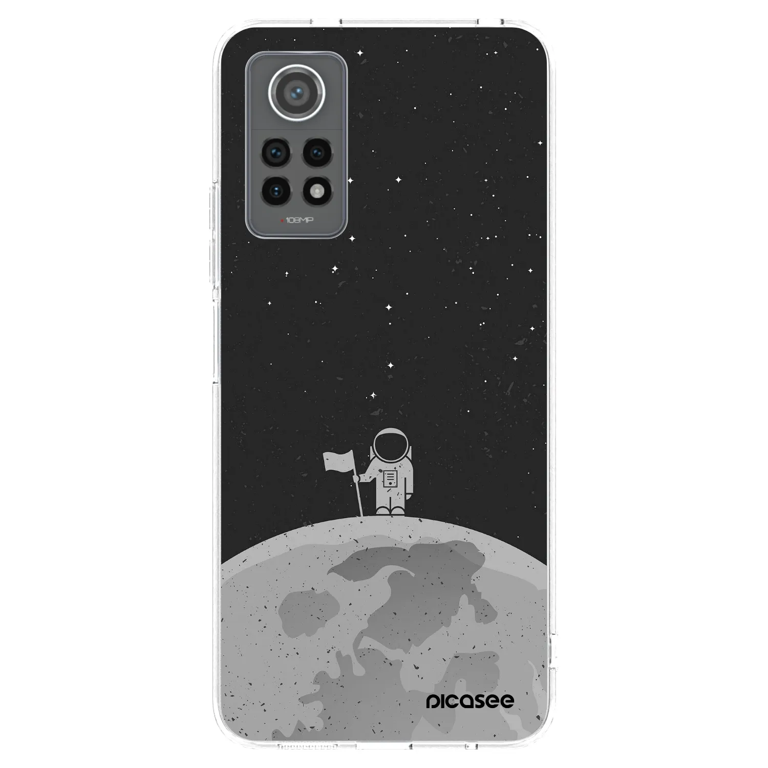 Picasee silikonska prozirna maskica za Xiaomi Redmi Note 12 Pro 4G - Astronaut