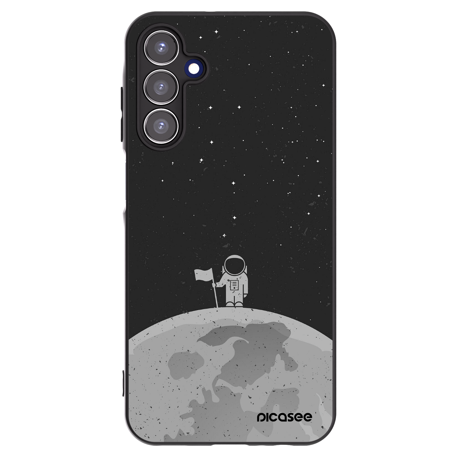 Picasee crna silikonska maskica za Samsung Galaxy A15 A156B 5G - Astronaut