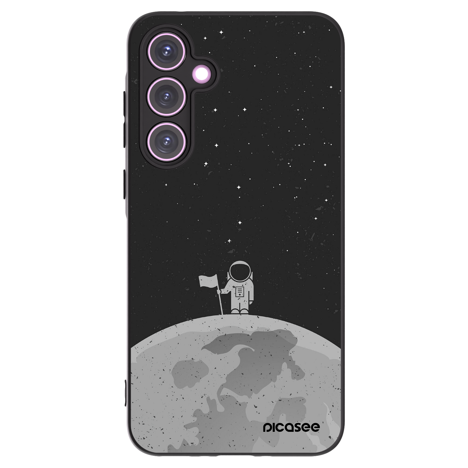 Picasee crna silikonska maskica za Samsung Galaxy A35 5G A356B - Astronaut