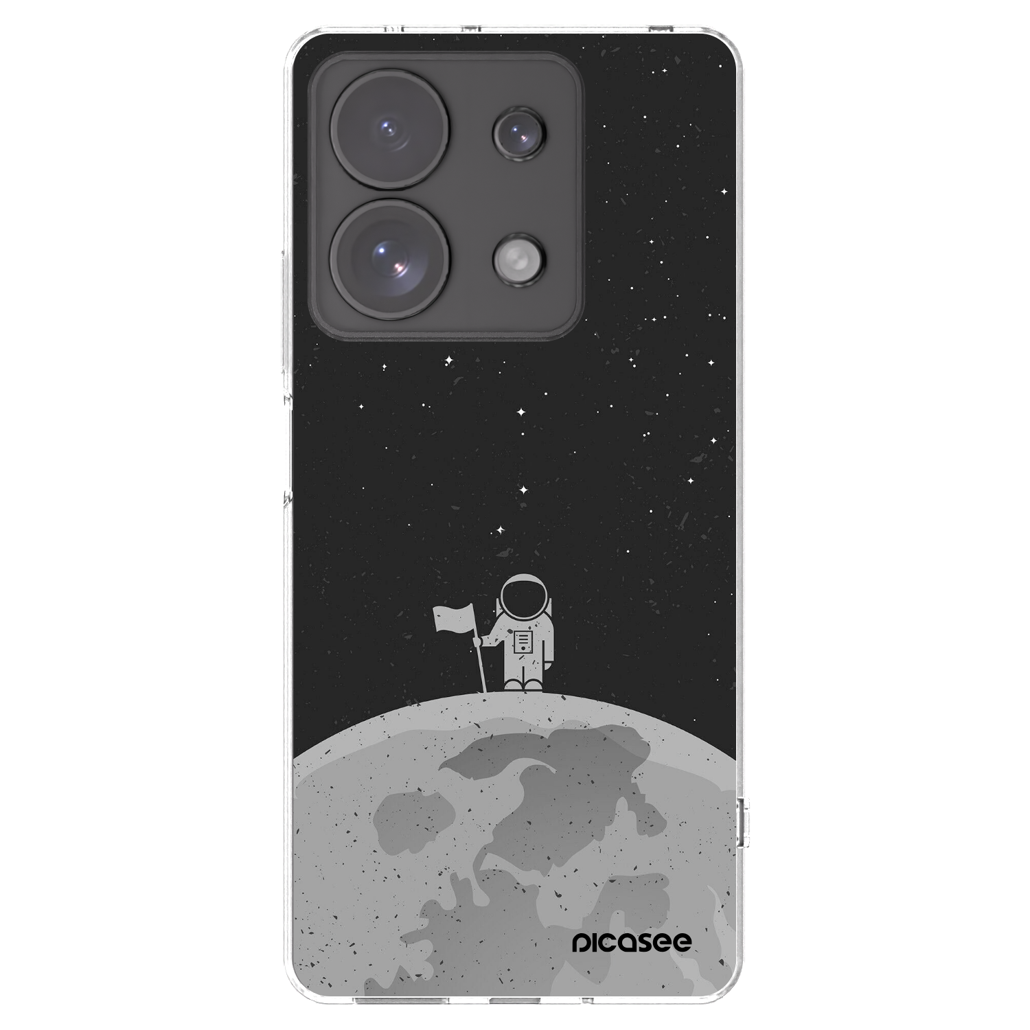 Picasee silikonska prozirna maskica za Xiaomi Redmi Note 13 Pro 4G - Astronaut