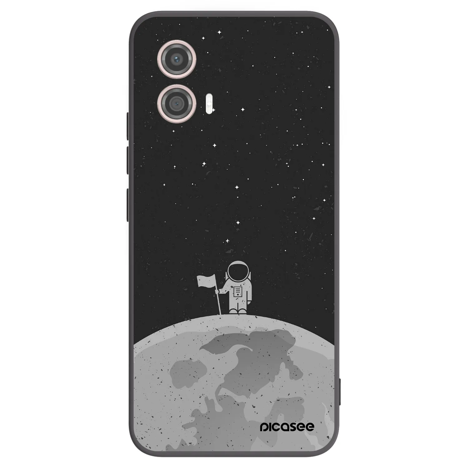Picasee crna silikonska maskica za Motorola Moto G53 5G - Astronaut