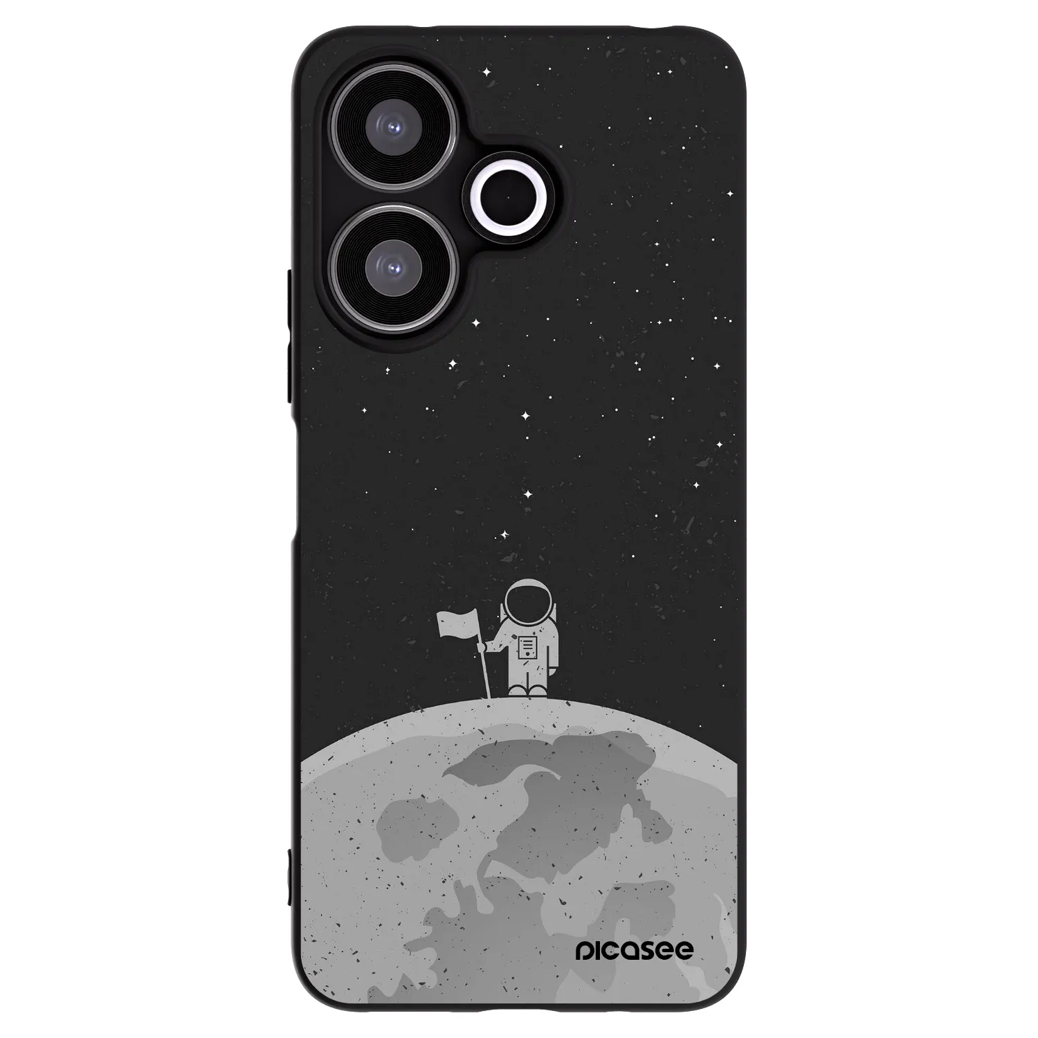 Picasee crna silikonska maskica za Xiaomi Redmi 13 4G - Astronaut