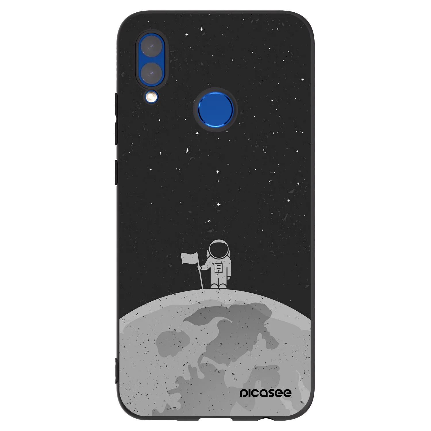 Picasee crna silikonska maskica za Huawei P Smart 2019 - Astronaut
